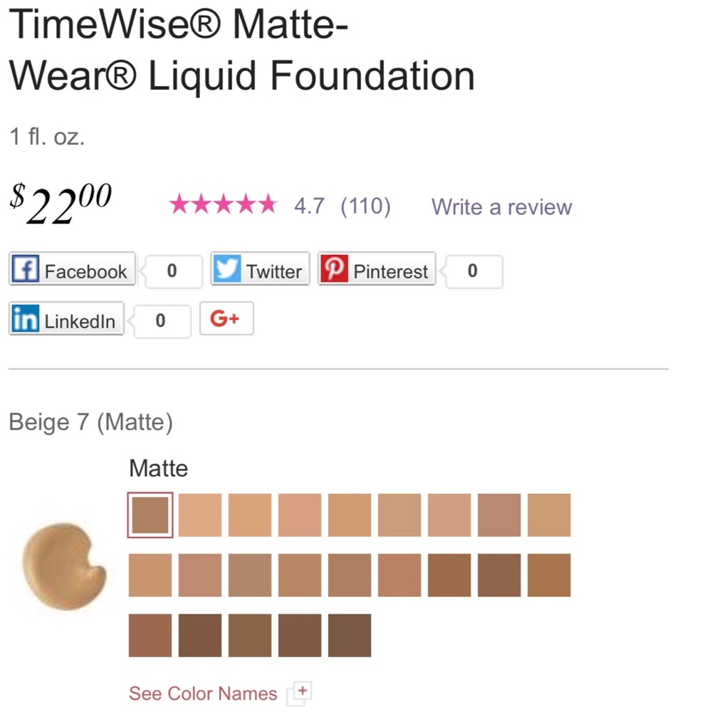 Brand New! Matte Wear Liquid Foundation in Beige 7